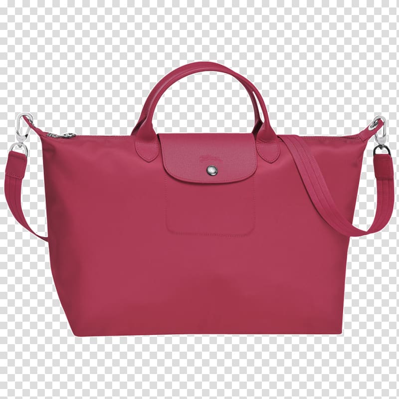 Longchamp Pliage Handbag Pink, bag transparent background PNG clipart