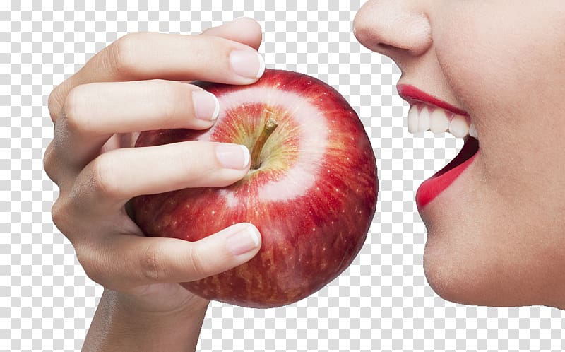 Food Apple Health Eating Diet, Eat apple transparent background PNG clipart