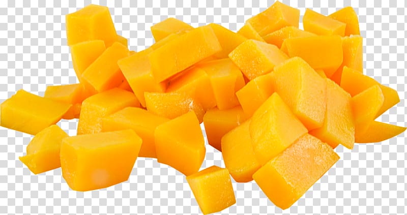 slice of mango cubes, Cut Up Mango transparent background PNG clipart
