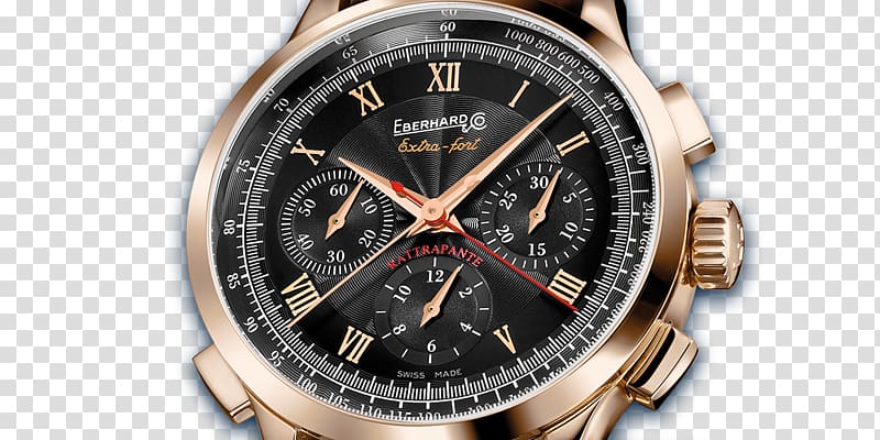 Automatic watch Double chronograph Eberhard & Co., watch transparent background PNG clipart