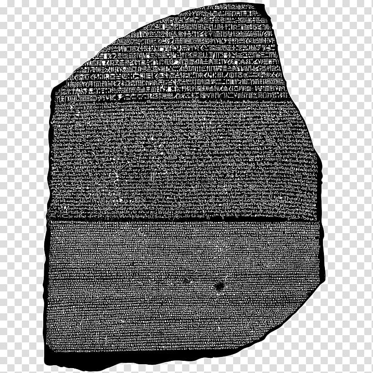Rosetta Stone Ancient Egypt Wikipedia Stele, Rosetta Stone transparent background PNG clipart