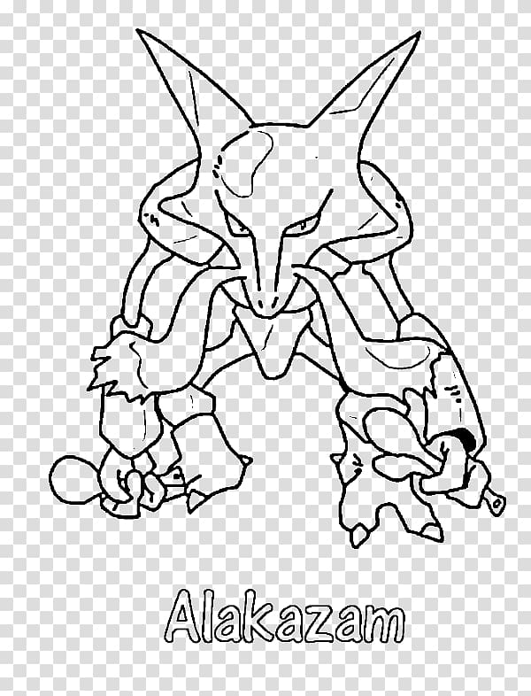 Pokémon Coloring book Alakazam Drawing Ash Ketchum, pokemon transparent background PNG clipart