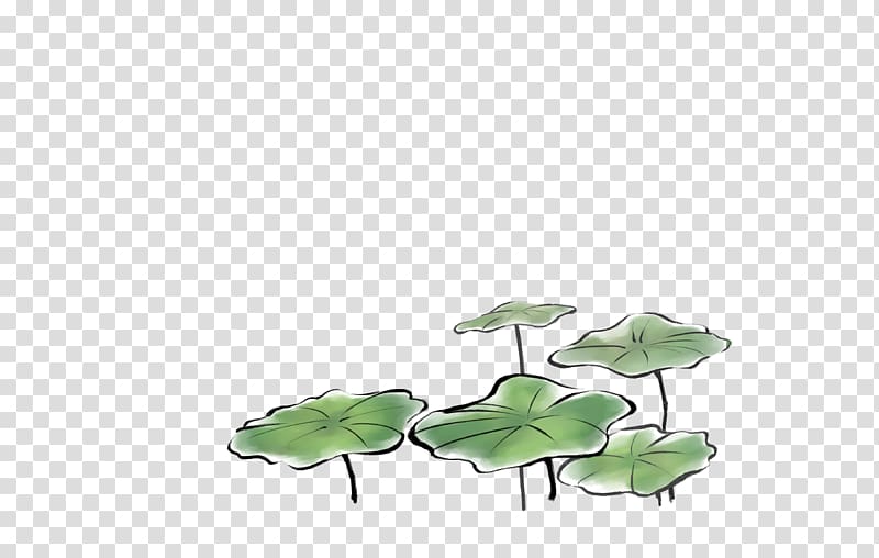 Ink wash painting Software, Lotus painting transparent background PNG clipart