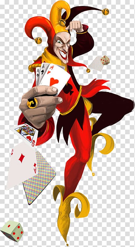 jester illustration, Joker Video poker Online Casino Playing card, Flutter kepi joker transparent background PNG clipart