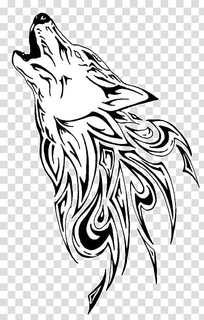 Gray wolf Tattoo Pattern Drawing Pyrography, tattoo designs transparent background PNG clipart