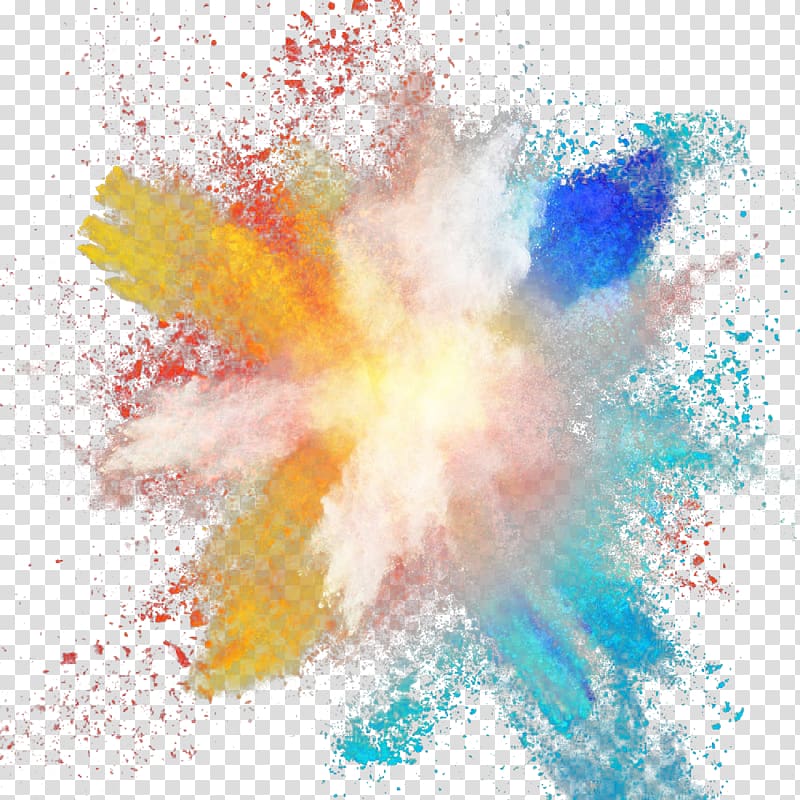 color explosion powder transparent background PNG clipart