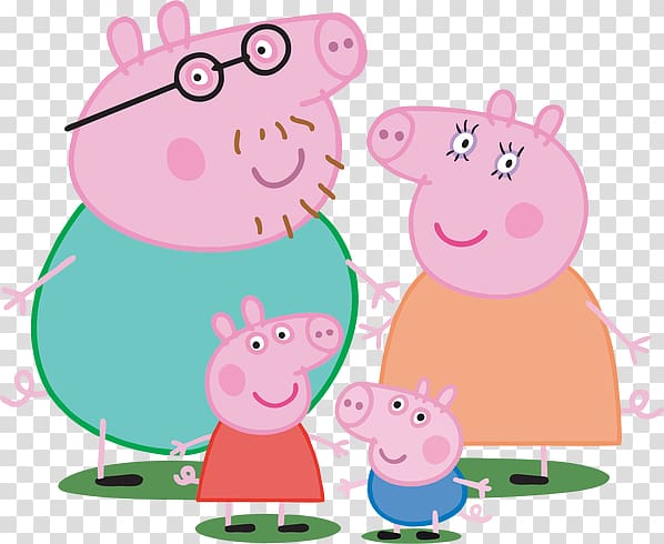 Daddy Pig George Pig Mummy Pig, pig transparent background PNG clipart