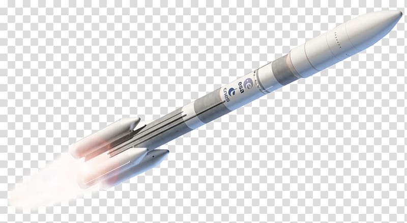 white and gray missile, Ariane Rocket transparent background PNG clipart