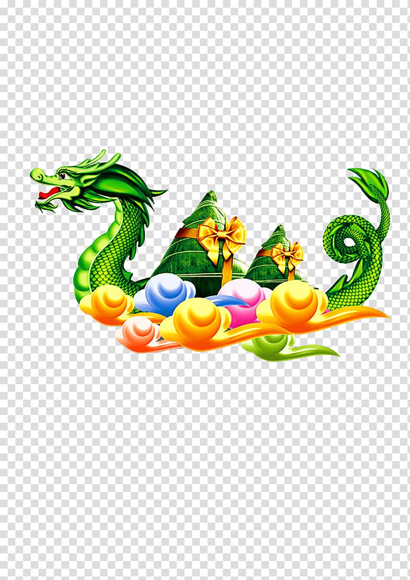 Dragon Boat Festival Animation Zongzi, Dragon boat race transparent background PNG clipart