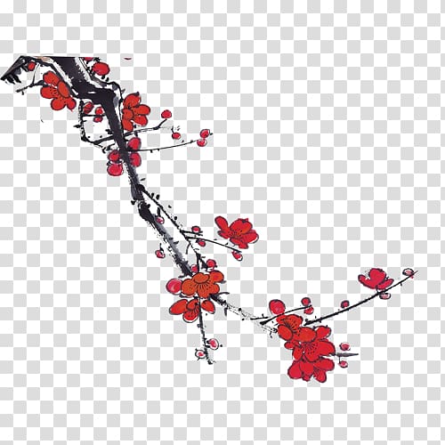 Lunar New Year Bxednh Thxe2n Poetry Nu1ed9m, Plum flower transparent background PNG clipart