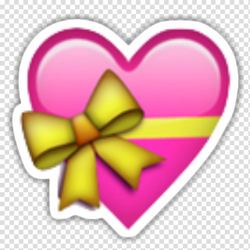 Emojipedia Heart iPhone Ribbon, Emoji transparent background PNG clipart