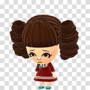 Figurine Brown hair Doll, doll transparent background PNG clipart thumbnail