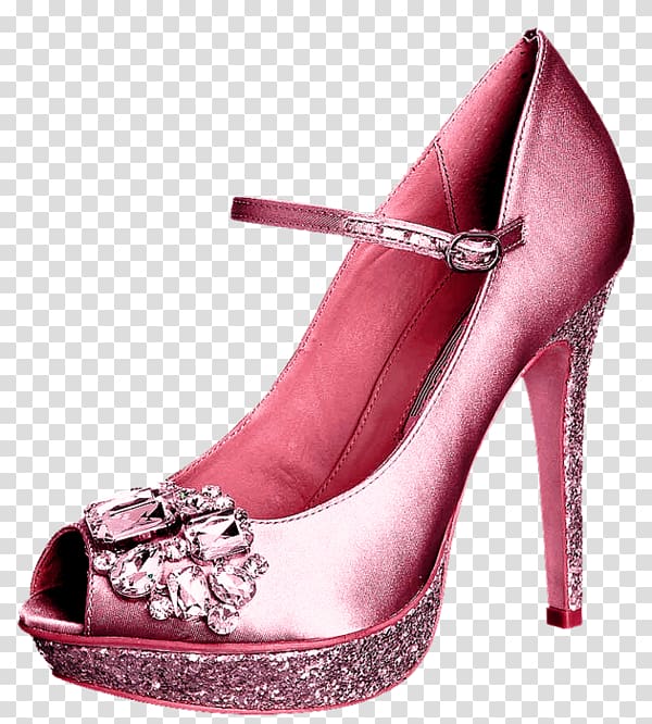 Shoe High-heeled footwear, Ms. Lu foot pink high heels transparent background PNG clipart