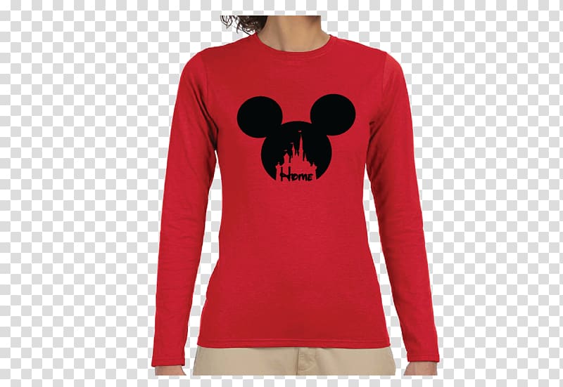 Long-sleeved T-shirt Minnie Mouse Mickey Mouse, blue and white striped t-shirt material buckle fre transparent background PNG clipart