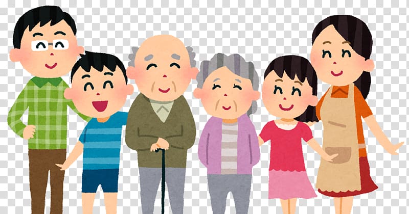 Old Age Home Caregiver Family 老老介護, Family transparent background PNG clipart