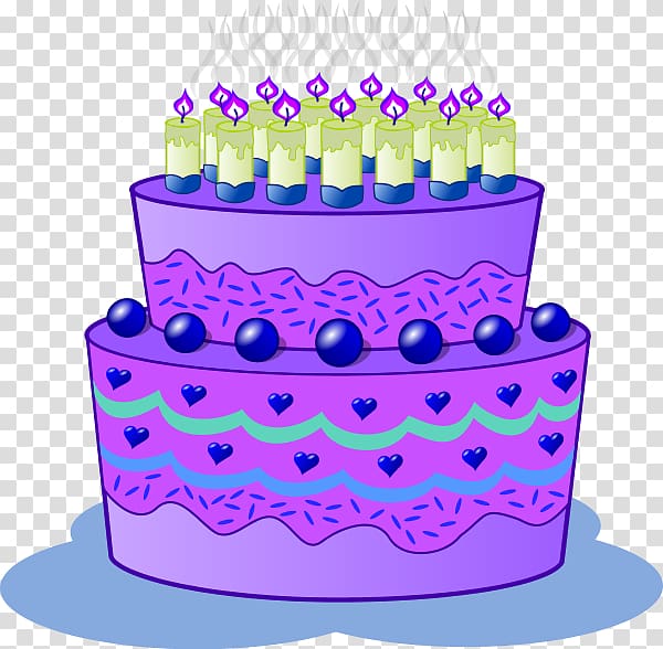 Birthday cake Cupcake Wedding cake Chocolate cake , Purple Cake transparent background PNG clipart