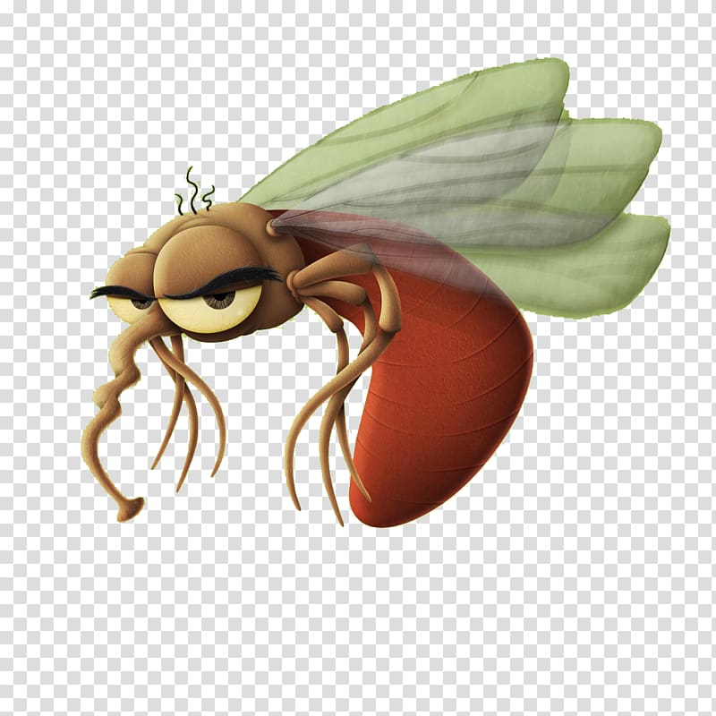 Mosquito Honey bee Insecticide Cartoon Illustration, Cool cartoon pests mosquitoes transparent background PNG clipart