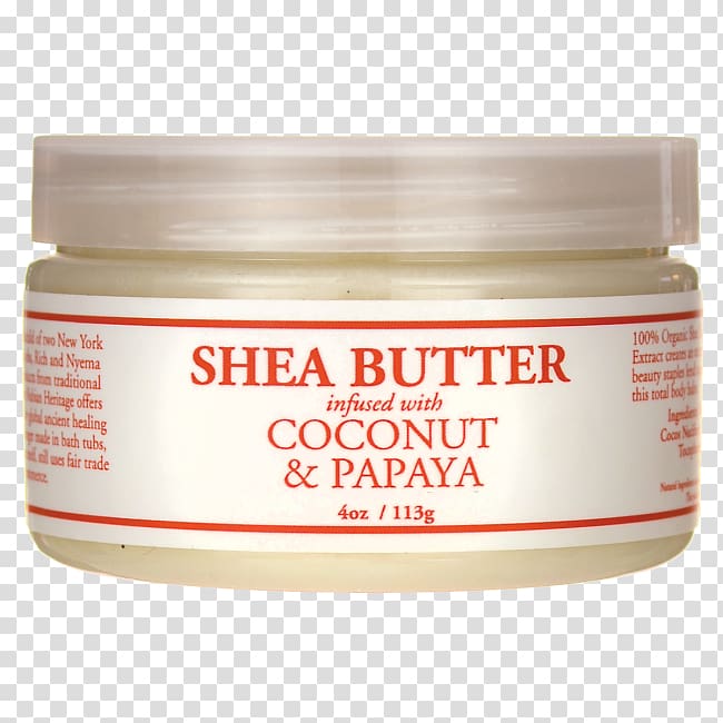Shea butter Nubian Heritage Boost d\'Argent, Argent Colloïdal, 8 fl oz (236 ml) Papaya Pound, Papaya Cream transparent background PNG clipart