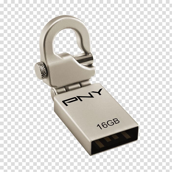 USB Flash Drives PNY Technologies Flash memory PNY Micro Hook Attaché, metal hook transparent background PNG clipart