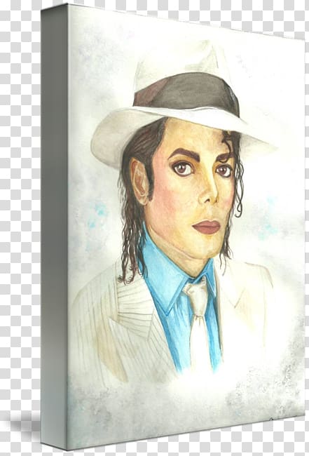 Watercolor painting Hat self-portrait, Smooth Criminal transparent background PNG clipart