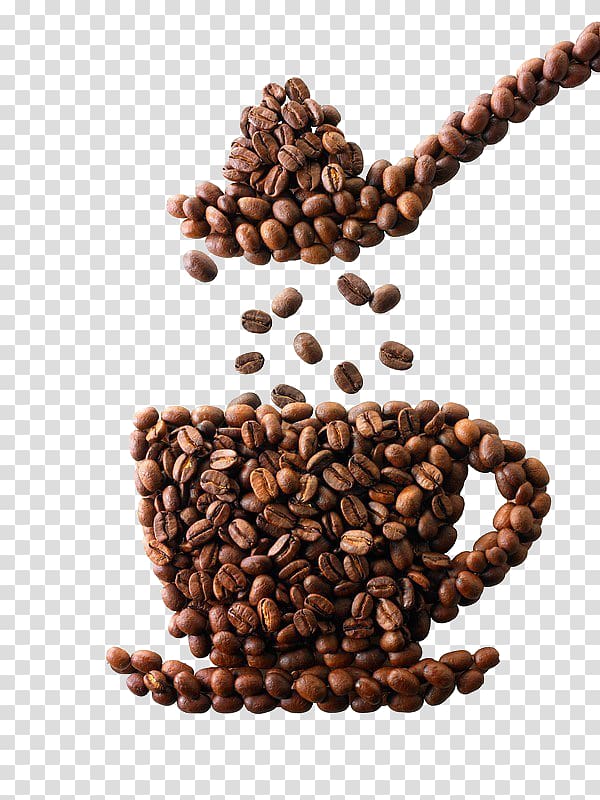 bunch of coffee beans, Turkish coffee Espresso Latte Tea, Coffee beans transparent background PNG clipart