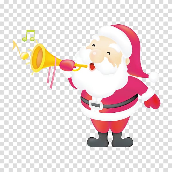 Pxe8re Noxebl Ded Moroz Santa Claus Christmas, Santa trumpet transparent background PNG clipart