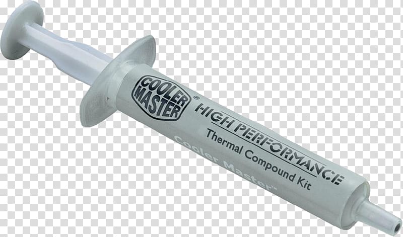 Thermal grease Heat sink Computer System Cooling Parts Computer hardware, syringe transparent background PNG clipart