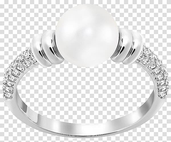 Earring Jewellery Swarovski AG, Swarovski Jewelry Pearl Ring transparent background PNG clipart