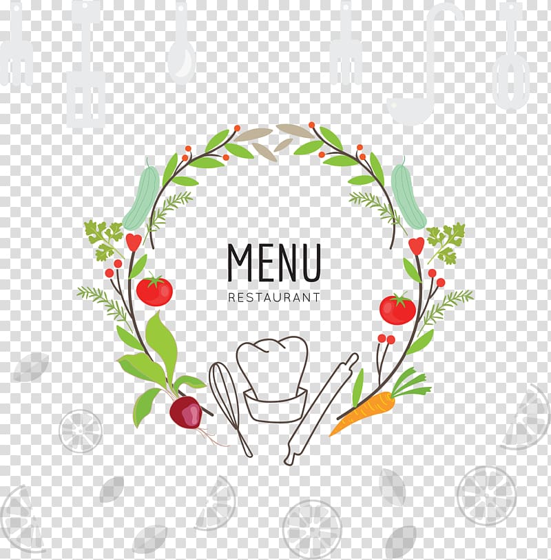 Menu Restaurant logo, Lasagne Vegetarian cuisine Pasta Cooking Food, hand painted food menu transparent background PNG clipart