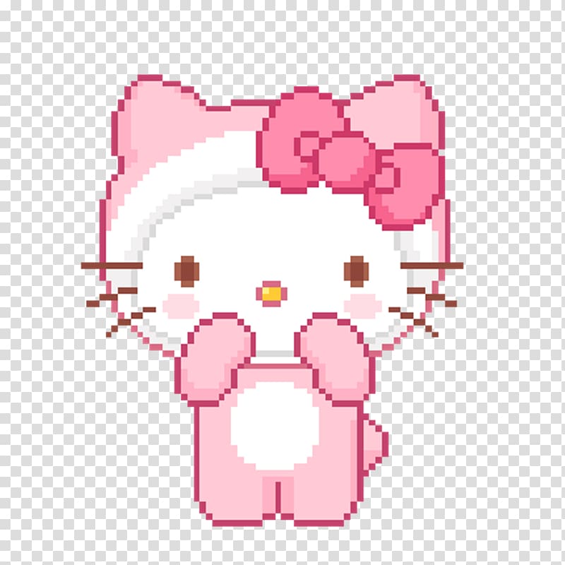 Create your own cute pixel art hello kitty masterpiece