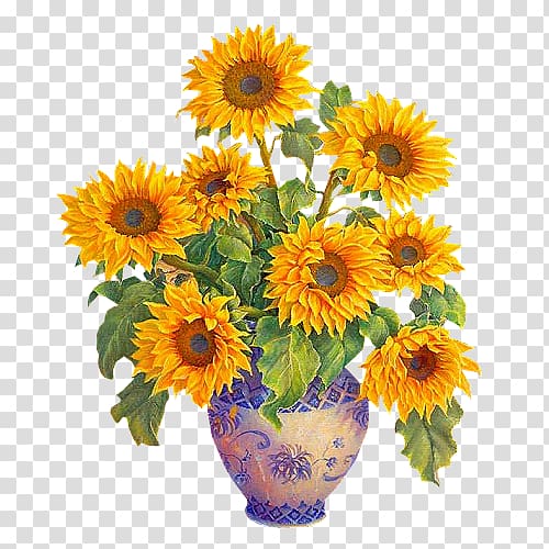 Common sunflower Painting , sunflower transparent background PNG clipart