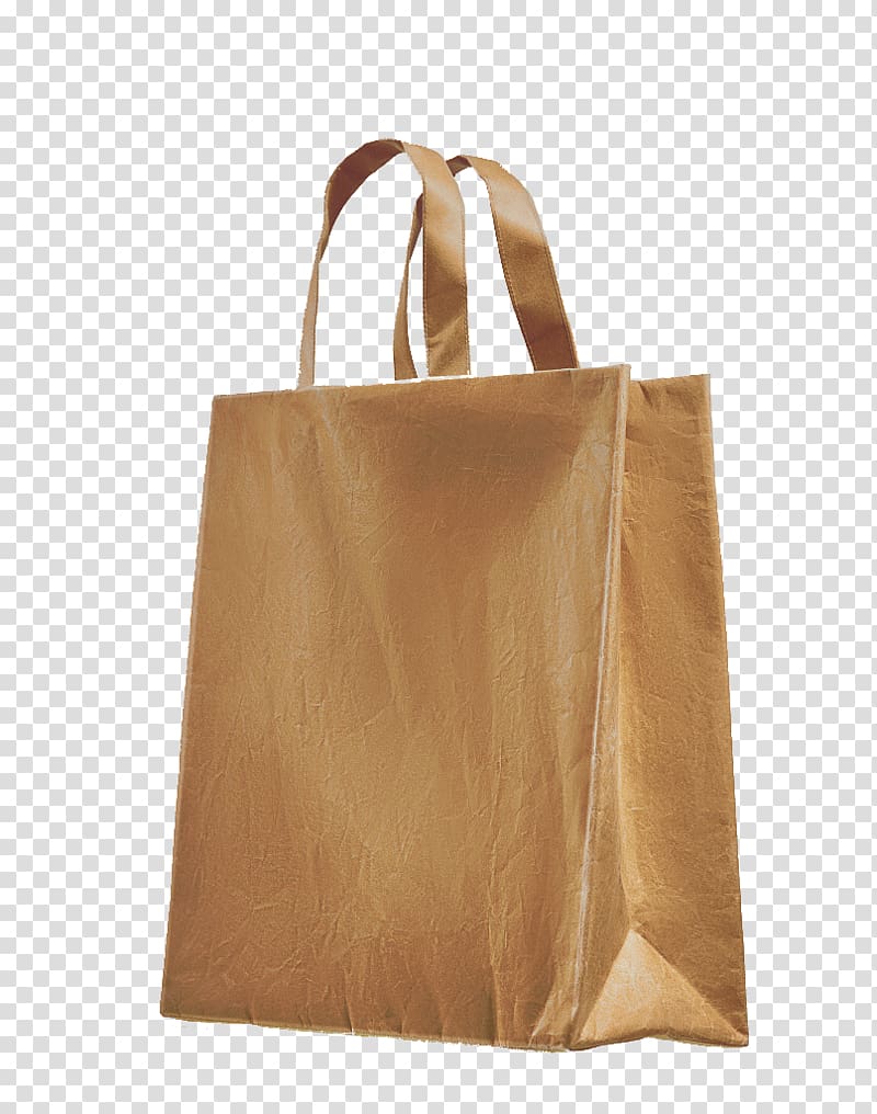 brown tote bag, Paper bag Tote bag Shopping bag, Handle shopping bag transparent background PNG clipart