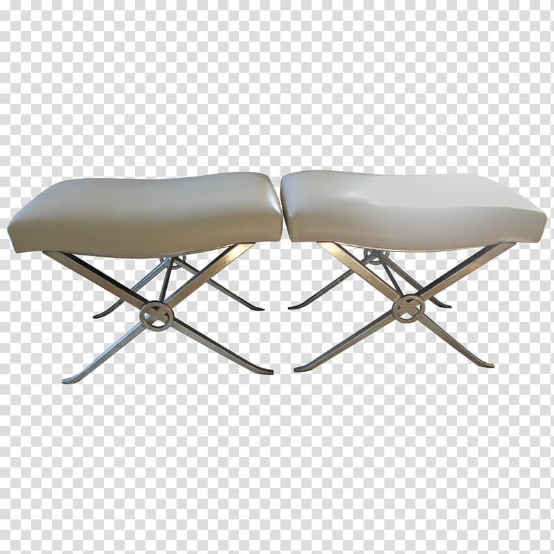 Product design Angle Chair, white leather ottoman transparent background PNG clipart