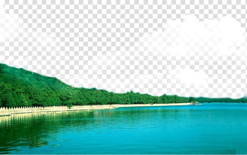 Lake, Blue sky lake transparent background PNG clipart