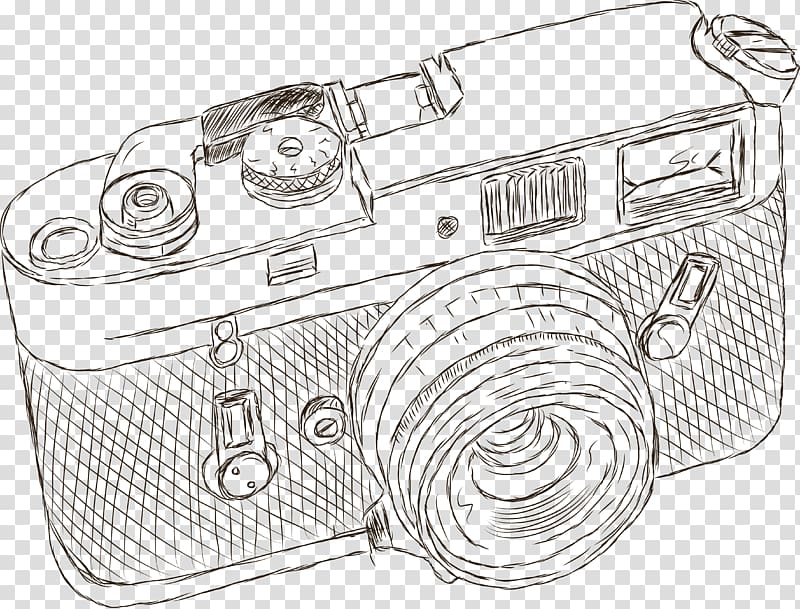 illustration of camera, Digital Cameras Drawing , Trend camera transparent background PNG clipart