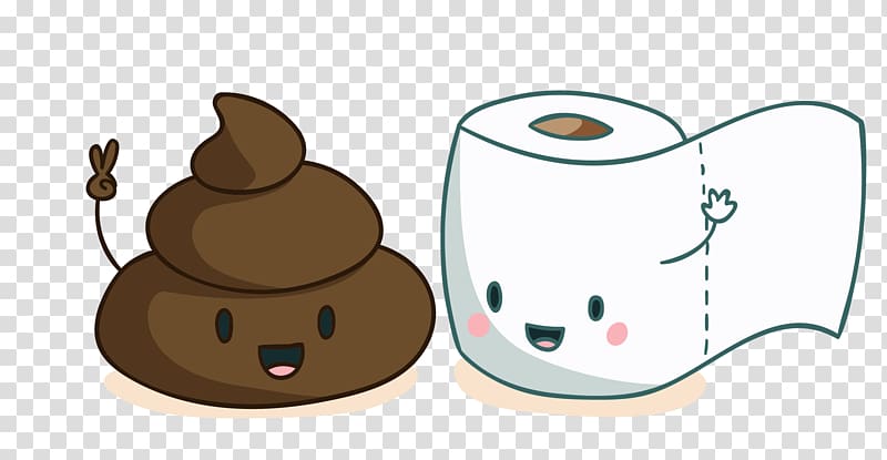 brown poop and toilet paper , T-shirt Toilet paper Feces, Cartoon toilet stool transparent background PNG clipart