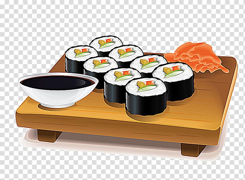 Sushi Japanese Cuisine Makizushi , Sushi transparent background PNG clipart