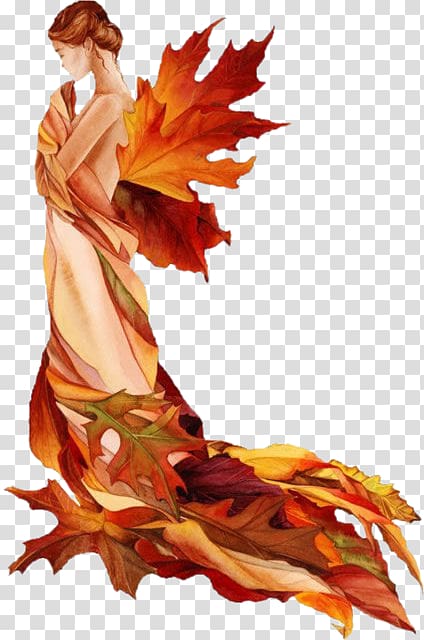 Fairy Elf Autumn Pixie Sprite, autumn forest transparent background PNG clipart