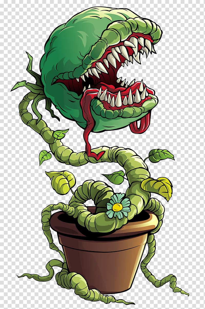 illustration of man eating plant, Frankenstein Venus flytrap , Venus Fly Trap Plant Monster transparent background PNG clipart