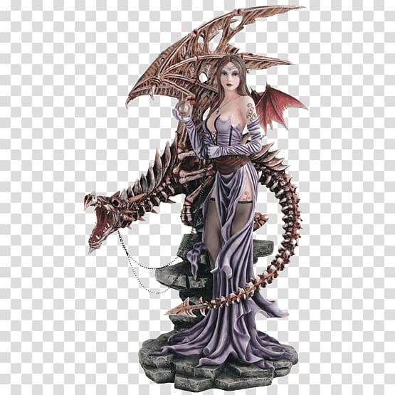 Figurine Statue Fairy Dragon Legendary creature, Fairy transparent background PNG clipart