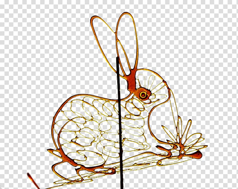 Sugar painting Folk art Illustration, Sugar painting zodiac rabbit transparent background PNG clipart