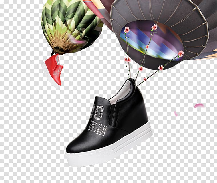 Flight Balloon, Dancing shoes Hot Air Balloon transparent background PNG clipart