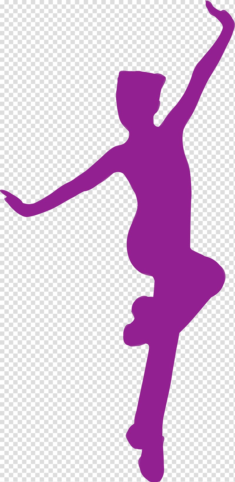 Purple Silhouette Ballet Dancer , Silhouette transparent background PNG clipart