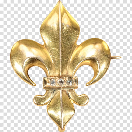 Jewellery Fleur-de-lis Gold Brooch Pin, gold flower transparent background PNG clipart