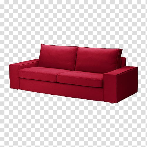 Kivik Couch Slipcover IKEA Sofa bed, Red three-seat sofa IKEA transparent background PNG clipart