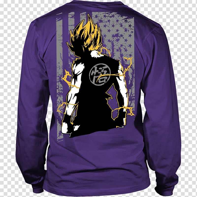 Hoodie Long-sleeved T-shirt, Goku T Shirt transparent background PNG clipart