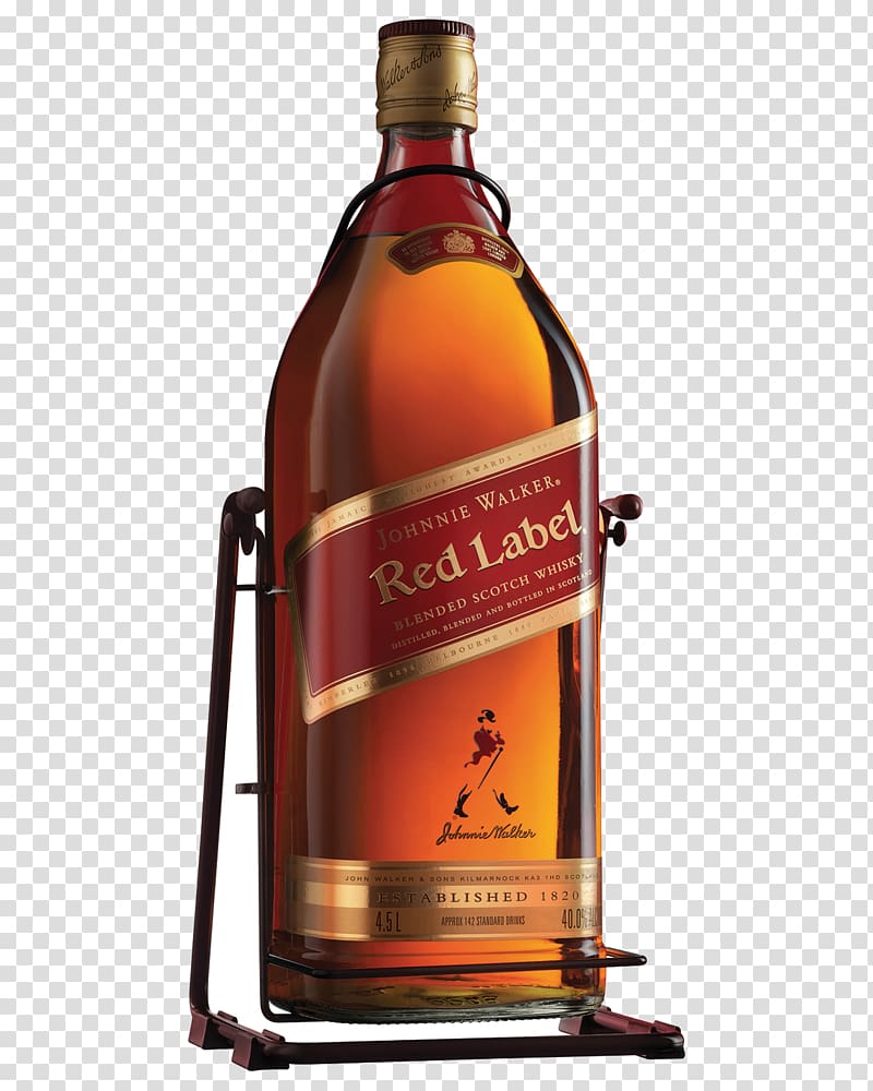 Blended whiskey Scotch whisky Johnnie Walker Wine, wine transparent background PNG clipart