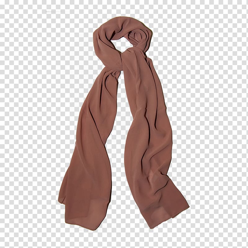 Scarf Brown, chiffon transparent background PNG clipart