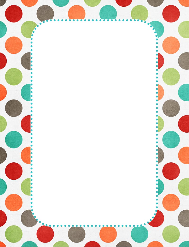 white, orange, and red polak-dot template, Microsoft Word , Fun Borders For Word transparent background PNG clipart