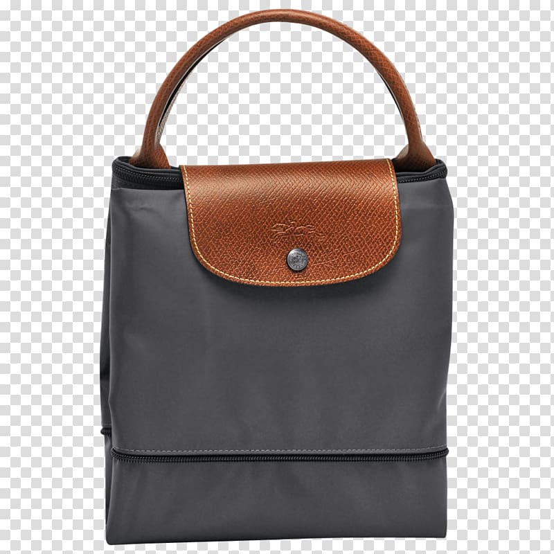 Tote bag Leather Longchamp Pliage, bag transparent background PNG clipart